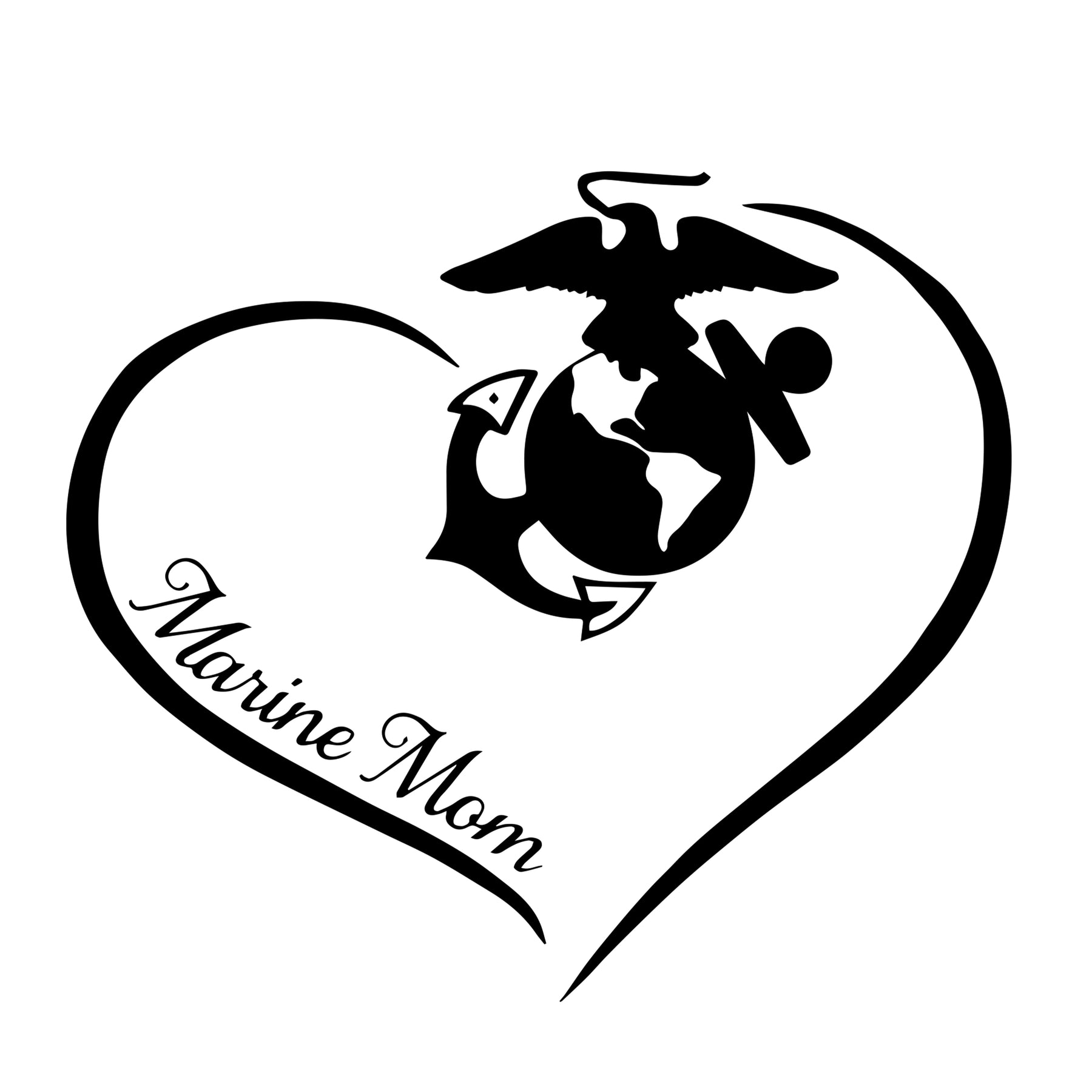USMC Mom On Guard 2-Sided Sweatshirt