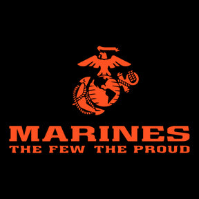 Marines Halloween High Velocity Orange Few The Proud T-Shirt