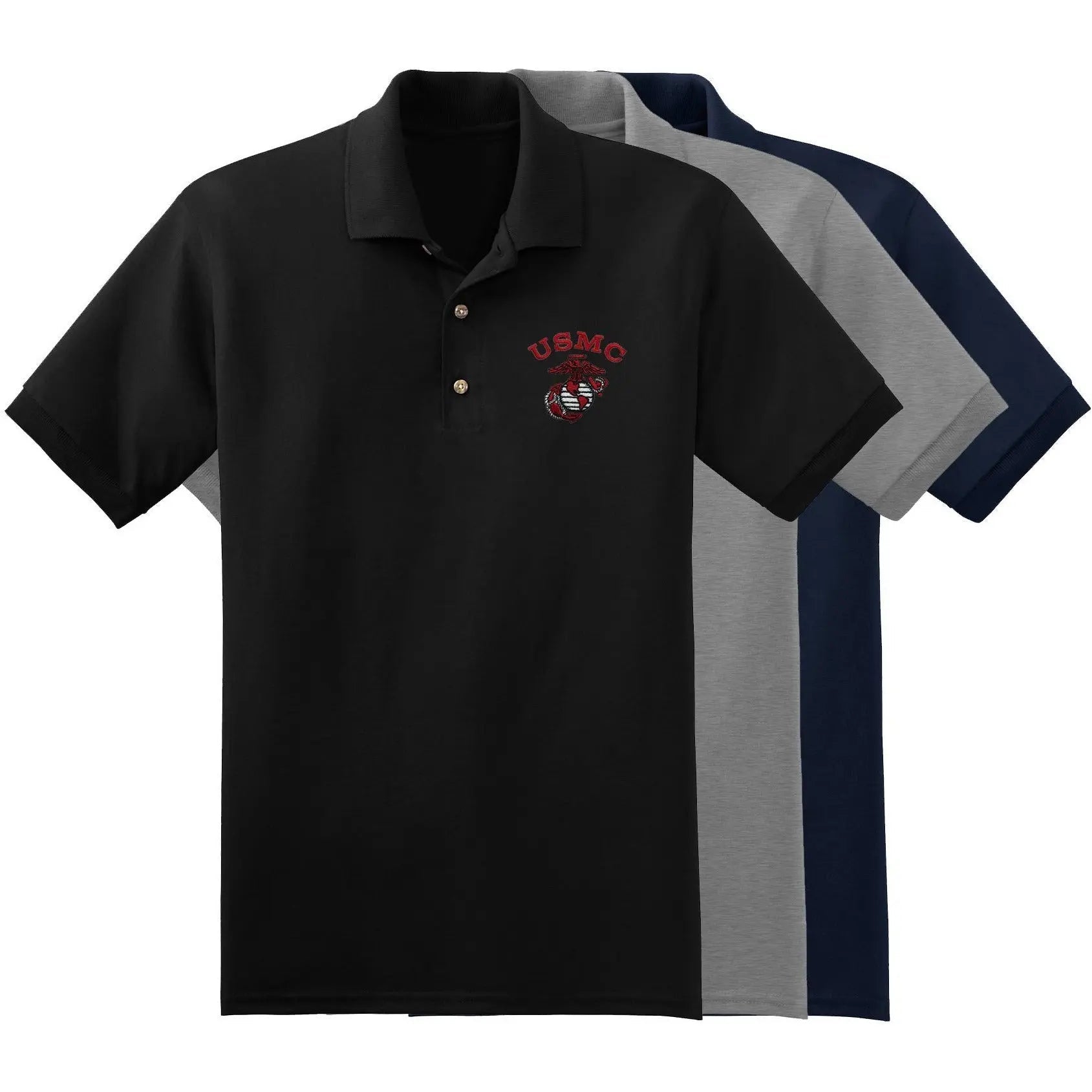 Red USMC EGA Embroidered Polo - Marine Corps Direct