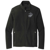 Aluminum Embroidered Microfleece Black Jacket