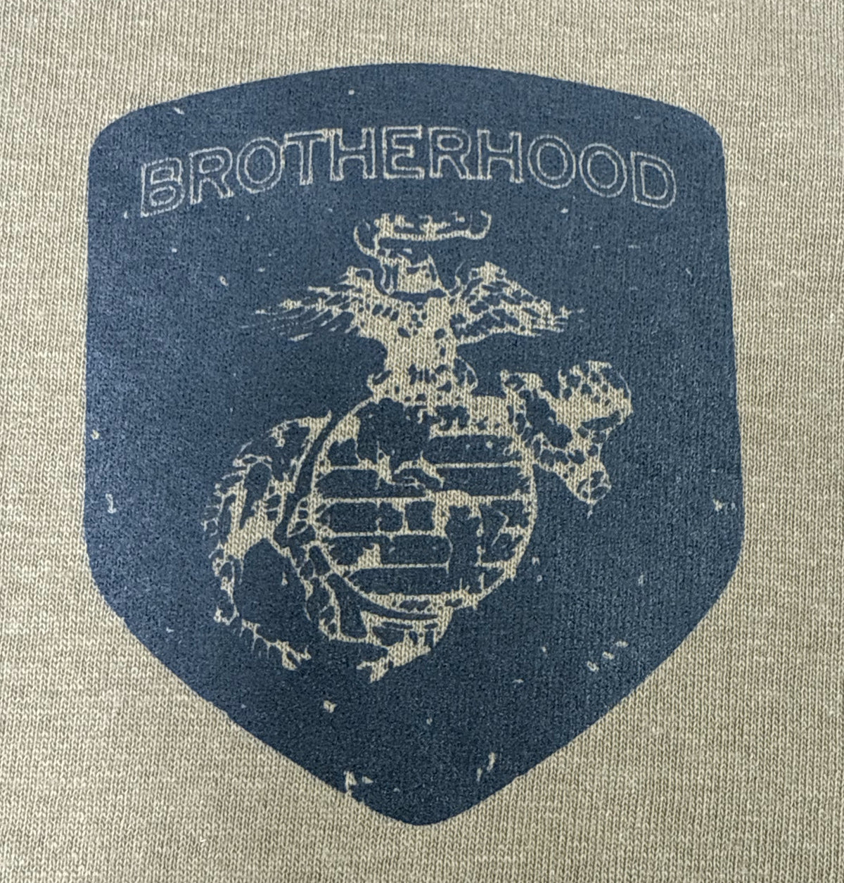 Marines Brotherhood Distressed Woodland Brown Tee