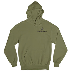 The Few The Proud Black Chest Seal Hoodie - Marine Corps Direct