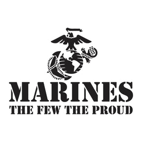 The Few The Proud Black Chest Seal Hoodie - Marine Corps Direct