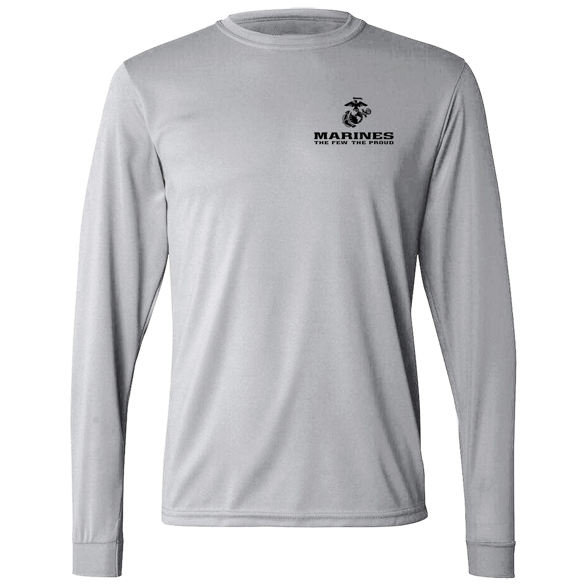 Marines The Few The Proud Chest Seal Performance Long Sleeve Tee