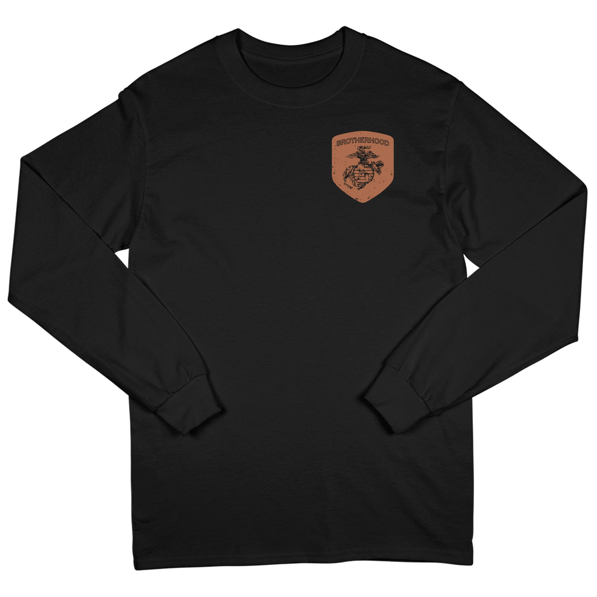 Closeout Marines Coyote Brown Distressed Brotherhood Long Sleeve Tee