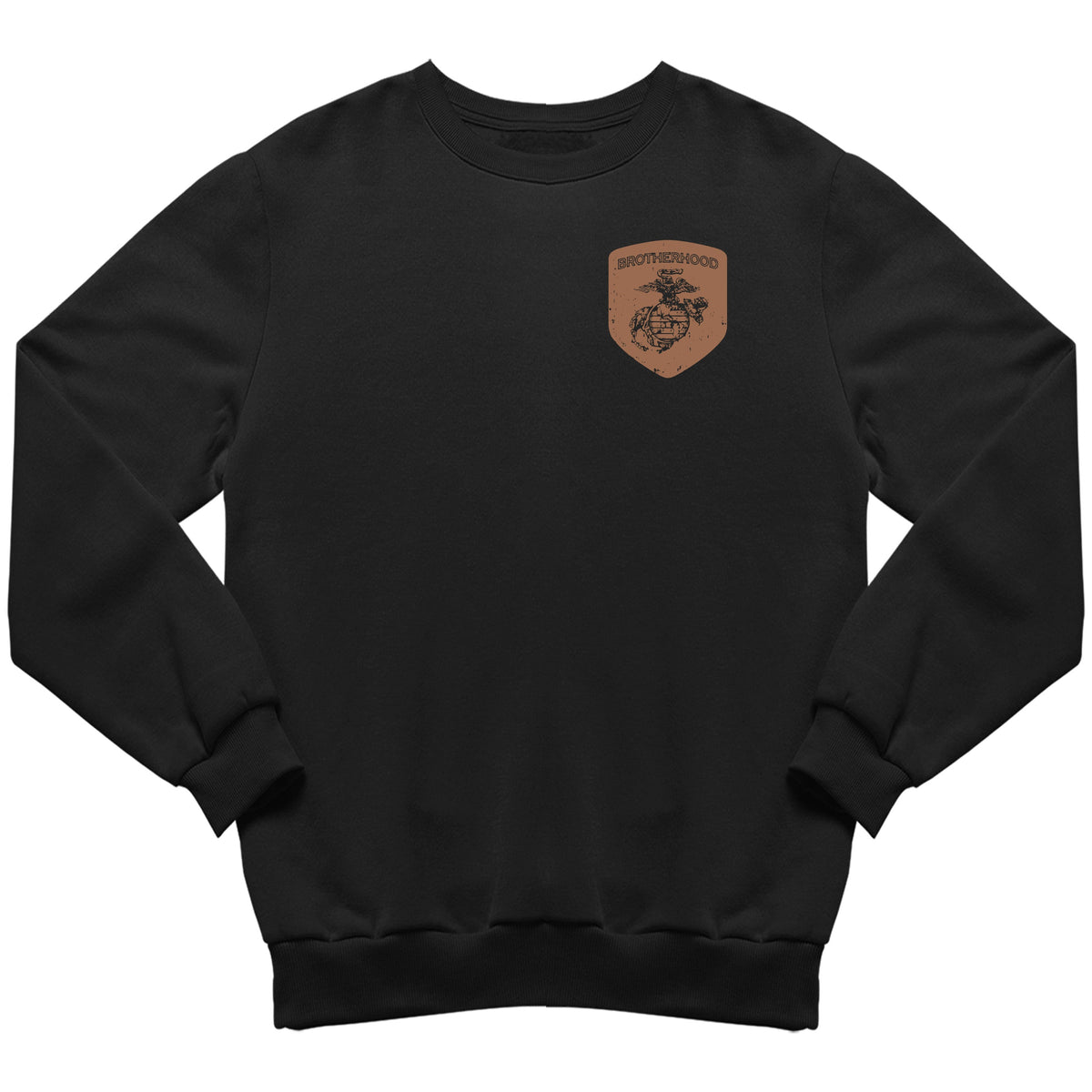 Closeout Marines Coyote Brown Distressed Brotherhood Sweatshirt