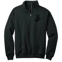 Covert Old School Heritage Embroidered Quarter-Zip Cadet Collar Sweatshirt