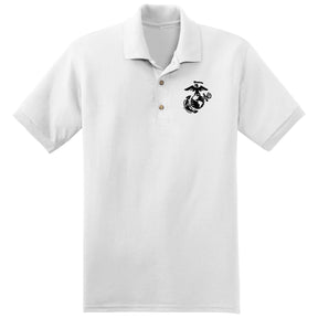 White Valor Embroidered Polo