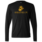 Gold EGA Semper Fi Dri-Fit Performance Long Sleeve T-Shirt