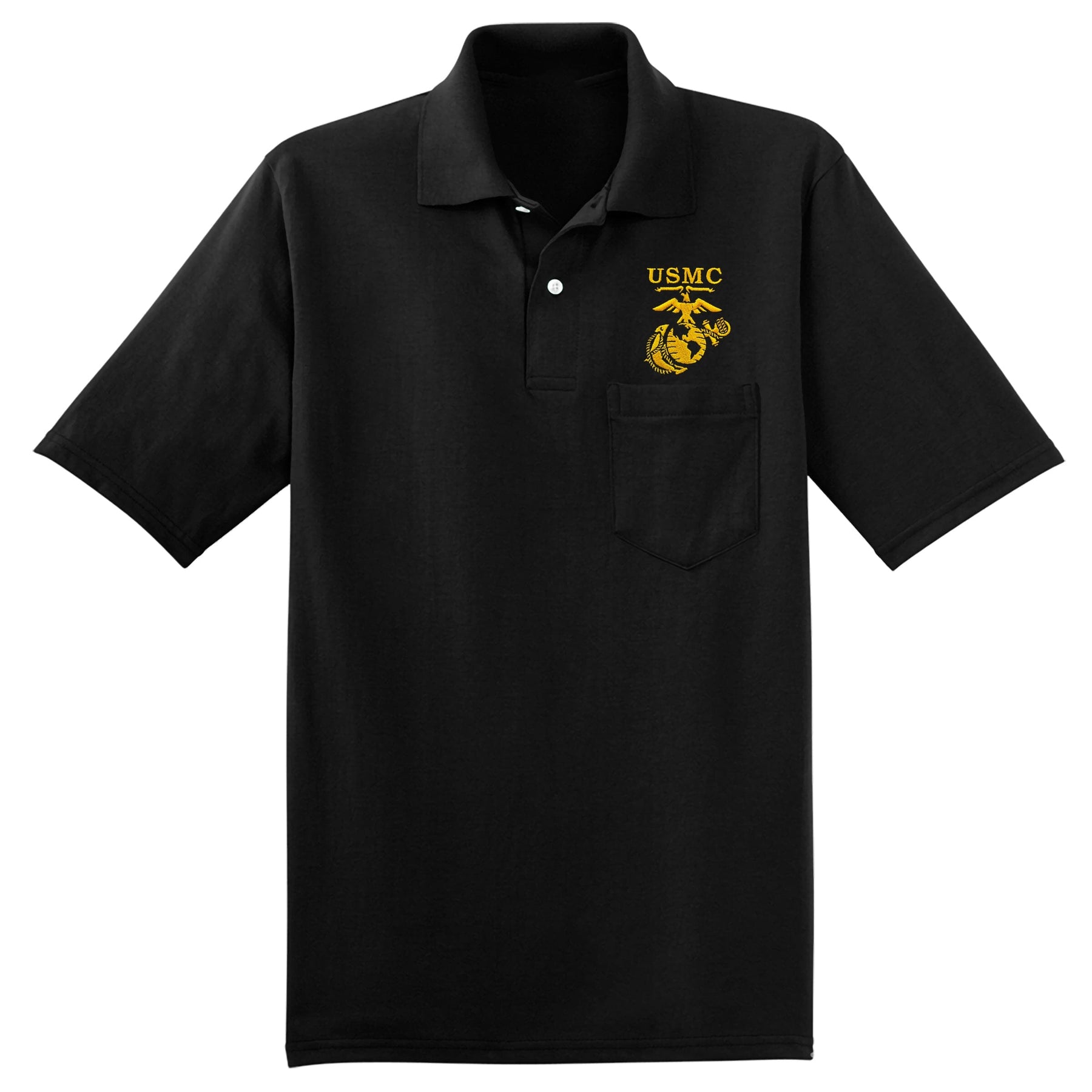 Gold Old School Heritage EGA Embroidered Pocket Polo