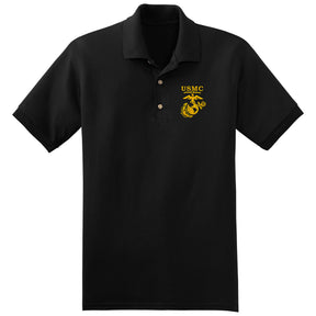 Gold Old School Heritage EGA Embroidered Polo