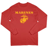 Gold Vintage Marines Long Sleeve Tee