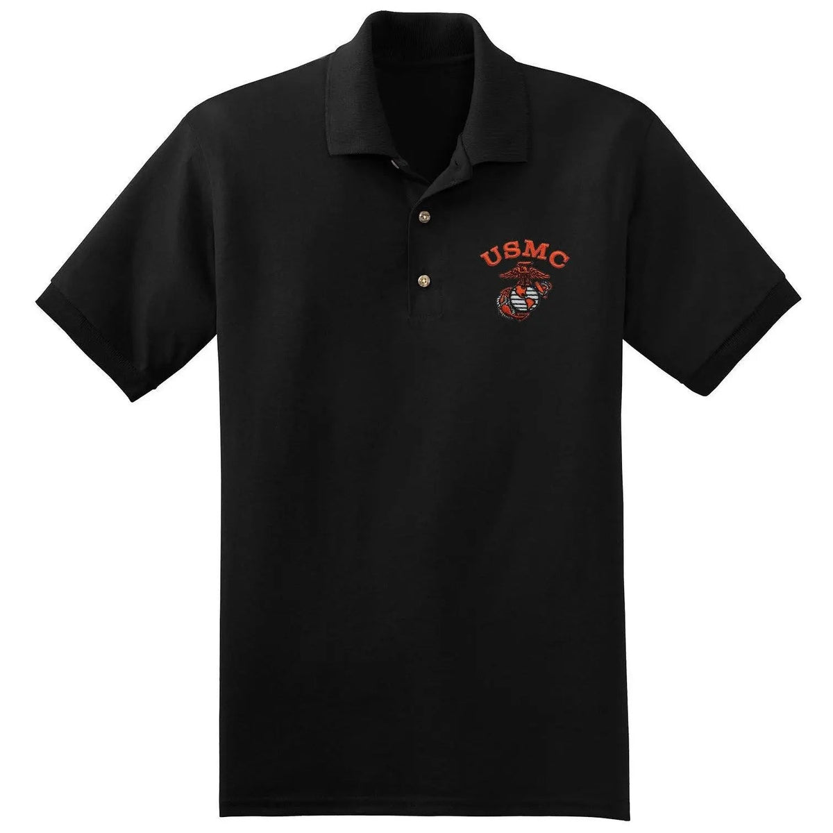 High Velocity Orange USMC Embroidered Polo - Marine Corps Direct