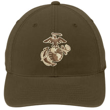 Two Color EGA Embroidered USMC Desert FlexFit Hat