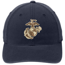 Two Color EGA Embroidered USMC Colbalt Navy FlexFit Hat