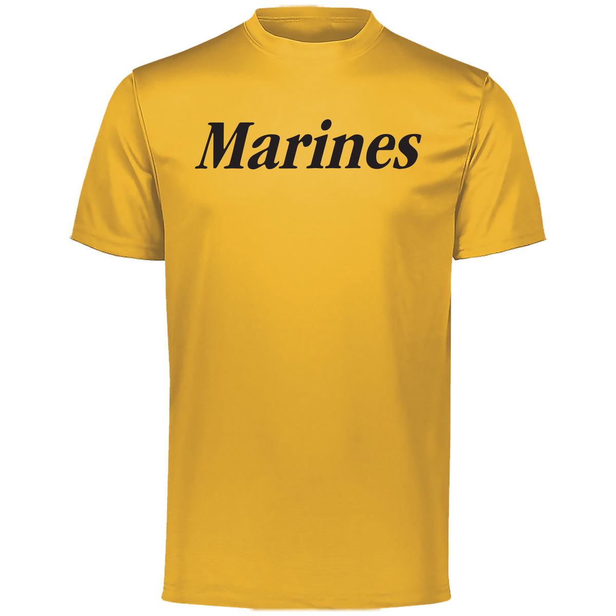 Italicized Marines Gold Performance Tee