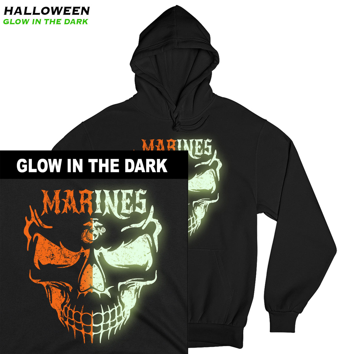 Limited Edition Glow In The Dark Skull Hoodie