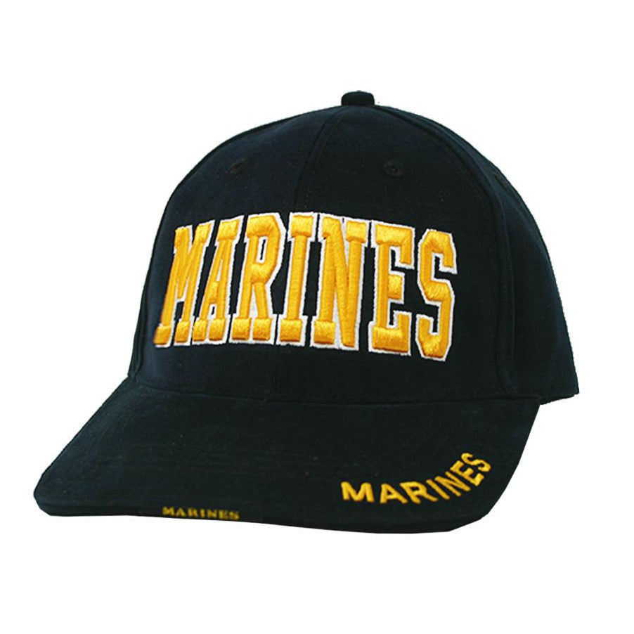 Deluxe Marines Gold & Black Hat - Marine Corps Direct