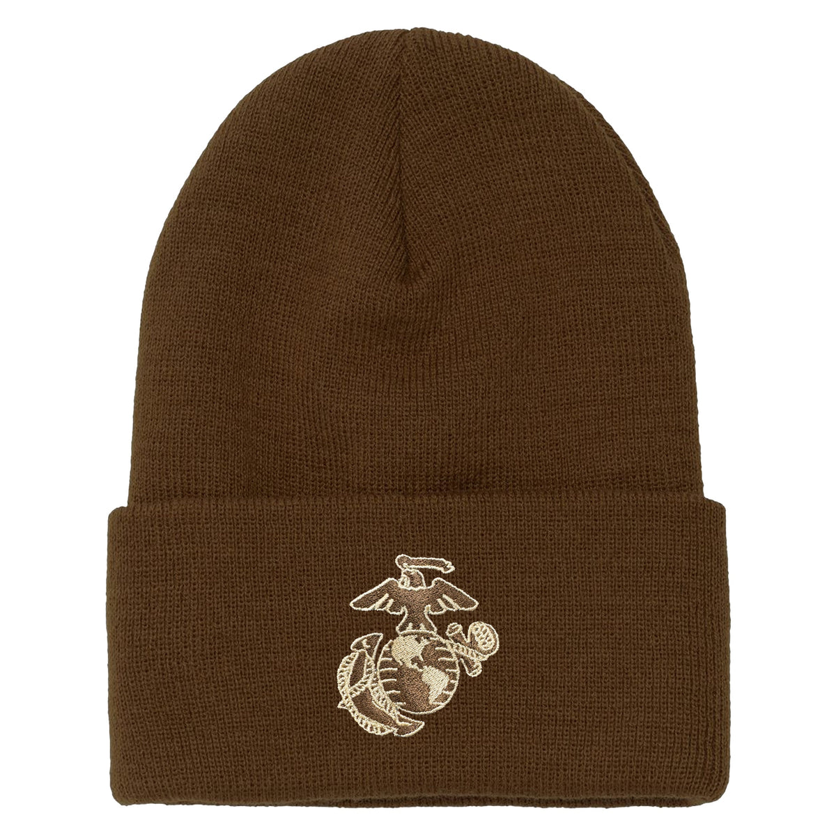 Two Toned Eagle, Globe and Anchor Embroidered Knit Beanie