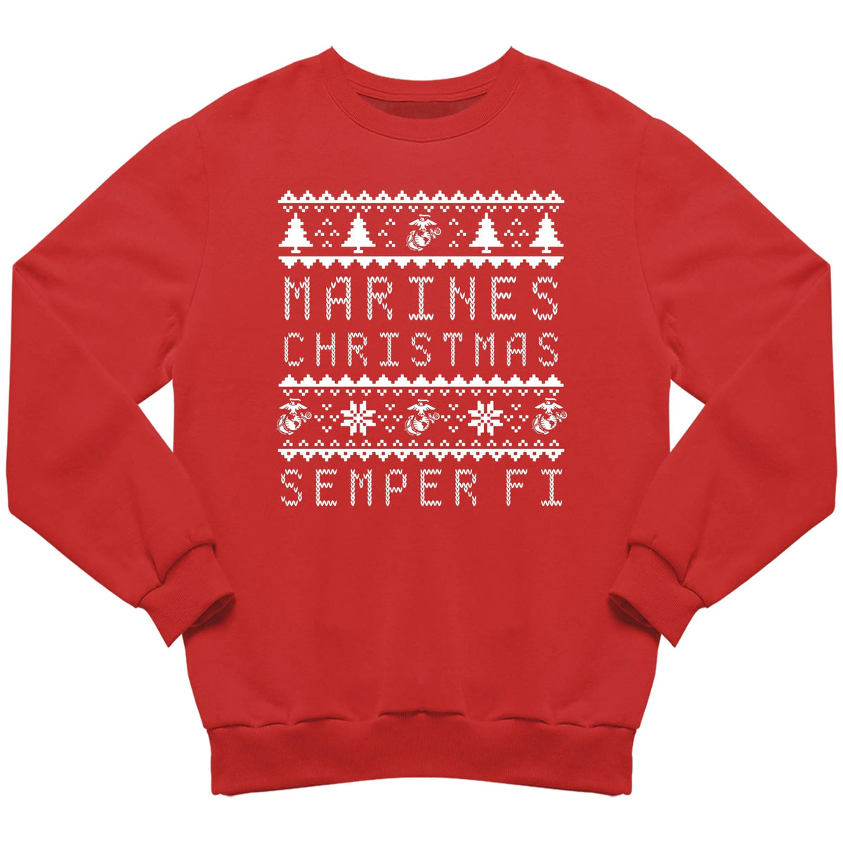 Marines Christmas Sweatshirt Red