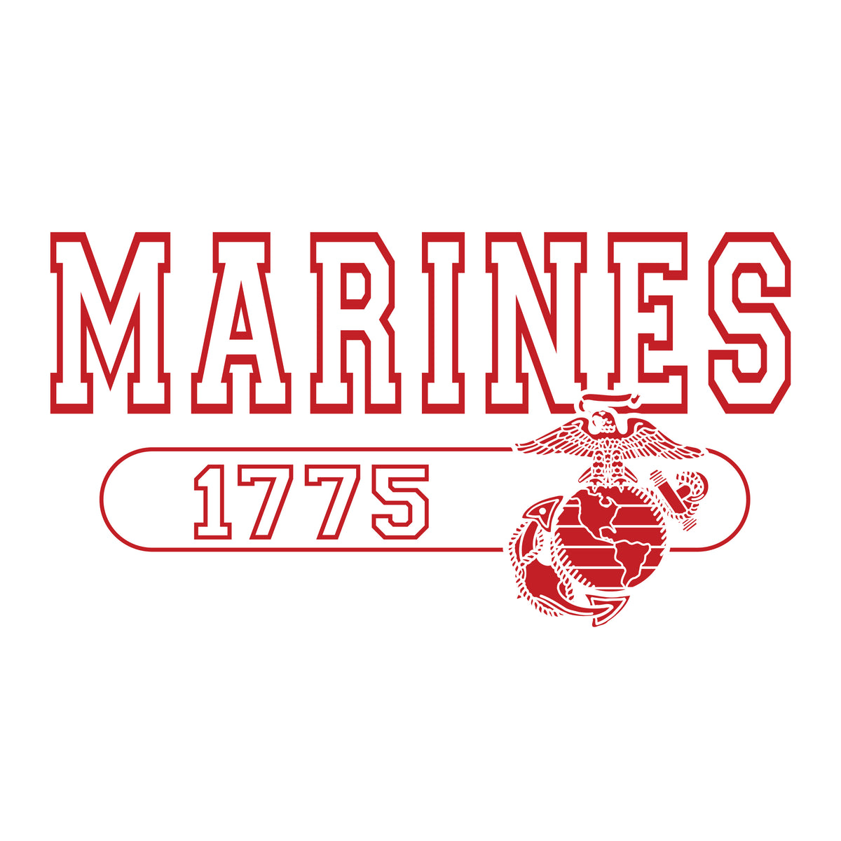 Red Marines 1775 Long Sleeve Tee