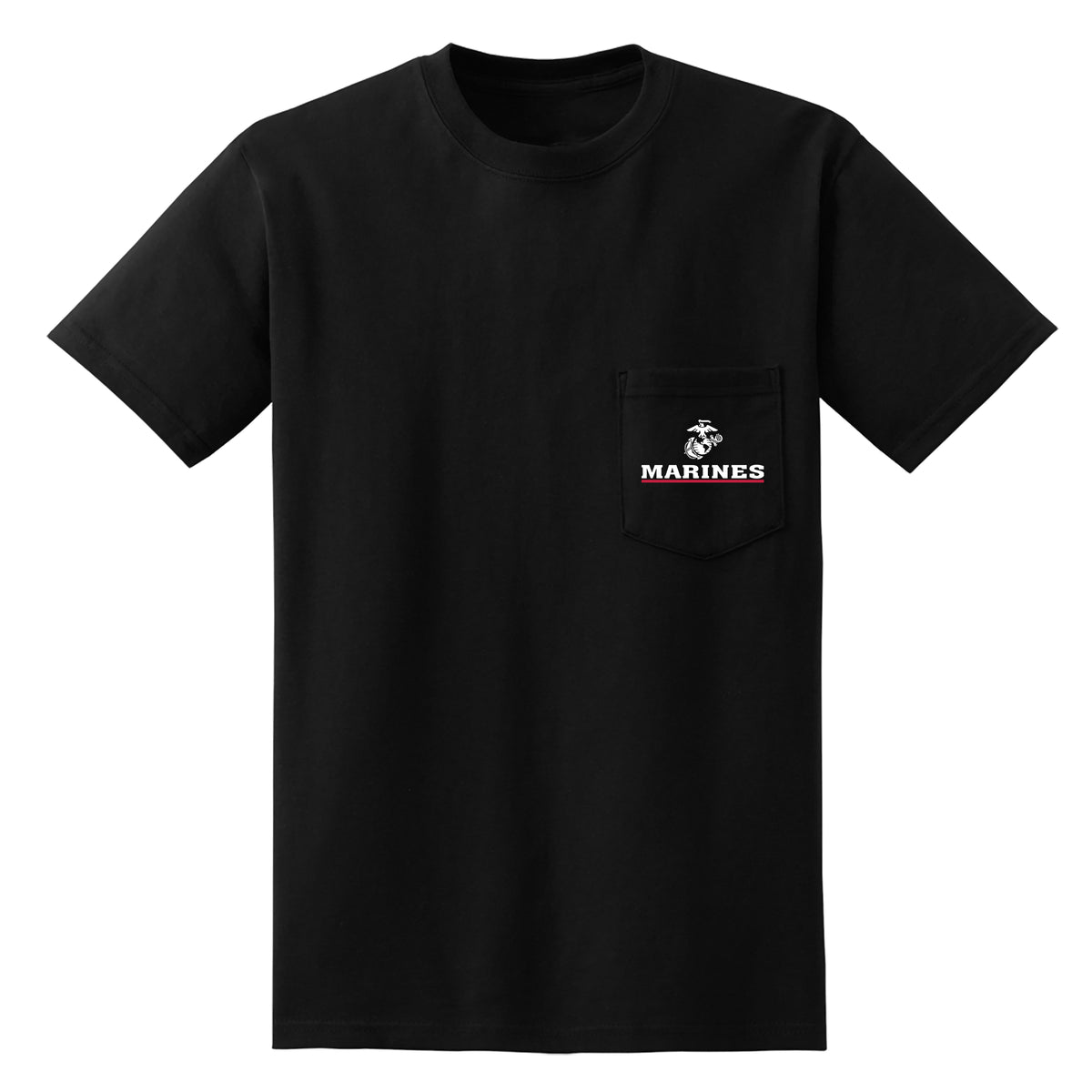 Marines Red Line Pocket Tee