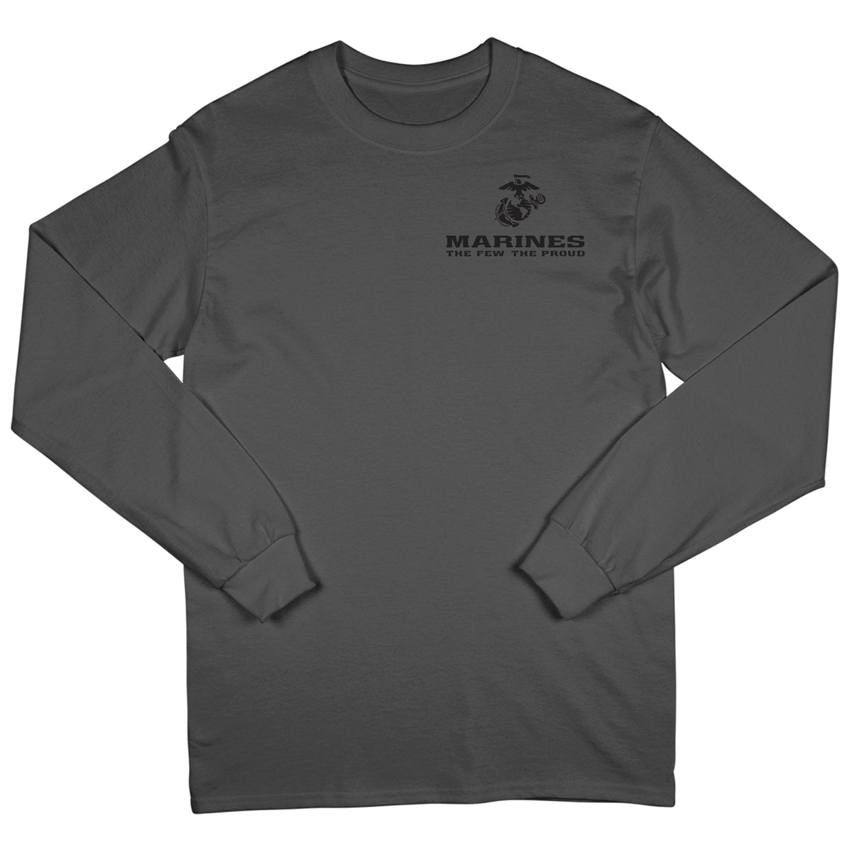 Closeout Charcoal The Few The Proud Chest Seal Long Sleeve Tee