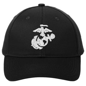 Marines EGA Embroidered Black Hat