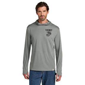 Marines Old School Heritage EGA Carhartt Sun Defender Hooded Long Sleeve T-Shirt