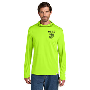 Marines Old School Heritage EGA Carhartt Sun Defender Hooded Long Sleeve T-Shirt