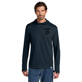 Marines Old School Heritage EGA Carhartt Sun Defender Hooded Long Sleeve T-Shirt