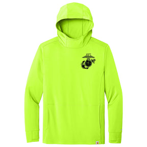 Marines Vintage EGA Carhartt Sun Defender Hooded Long Sleeve T-Shirt
