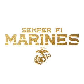 Marines St. Patrick's Day Metallic Gold Semper Fi Tee