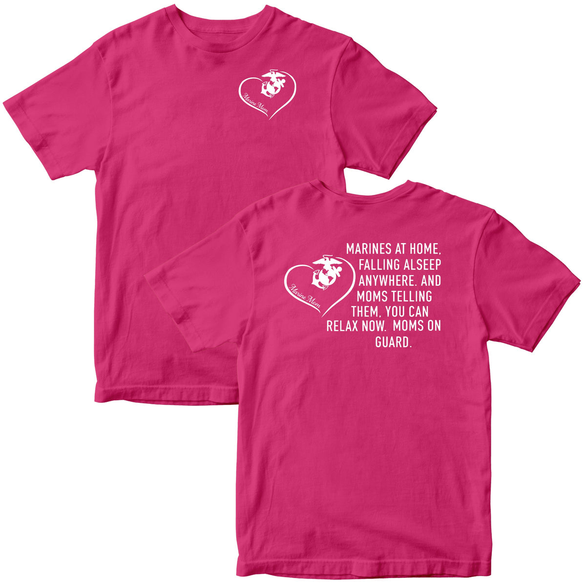 USMC Mom On Guard 2-Sided Tee
