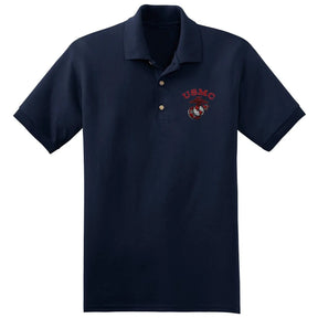 Red USMC EGA Embroidered Polo - Marine Corps Direct