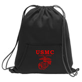 Marines Nightfire EGA Fleece Sweatshirt Cinch Backpack