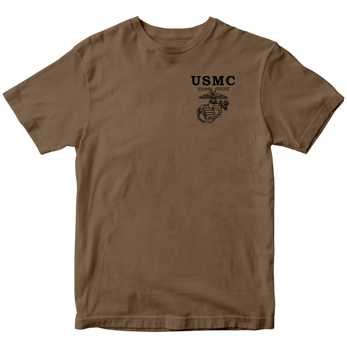 Marines Old School Heritage Woodland Brown Tee