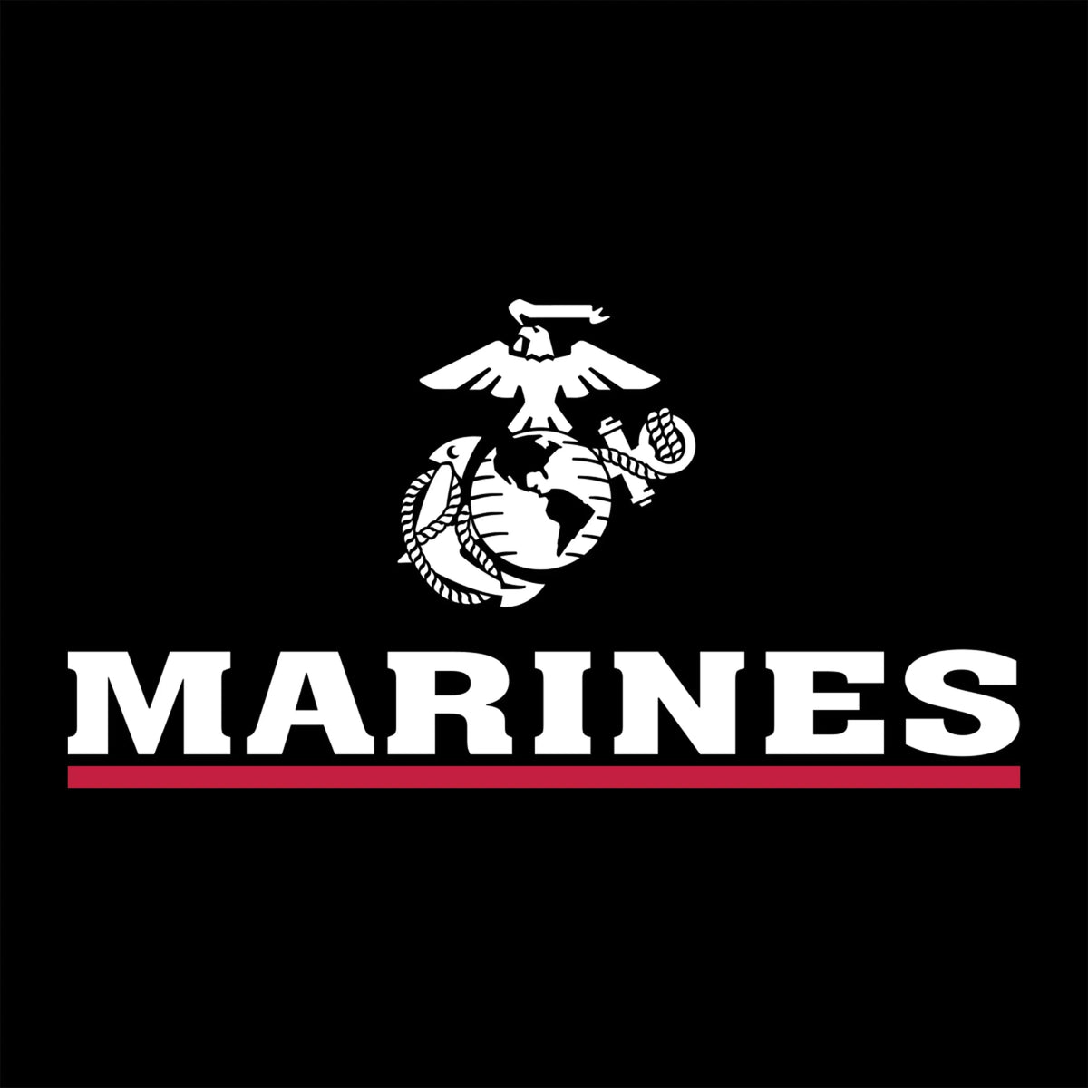 Marines Blood Stripe Screen Printed Quarter-Zip Cadet Collar Sweatshirt (Corporal's Special)