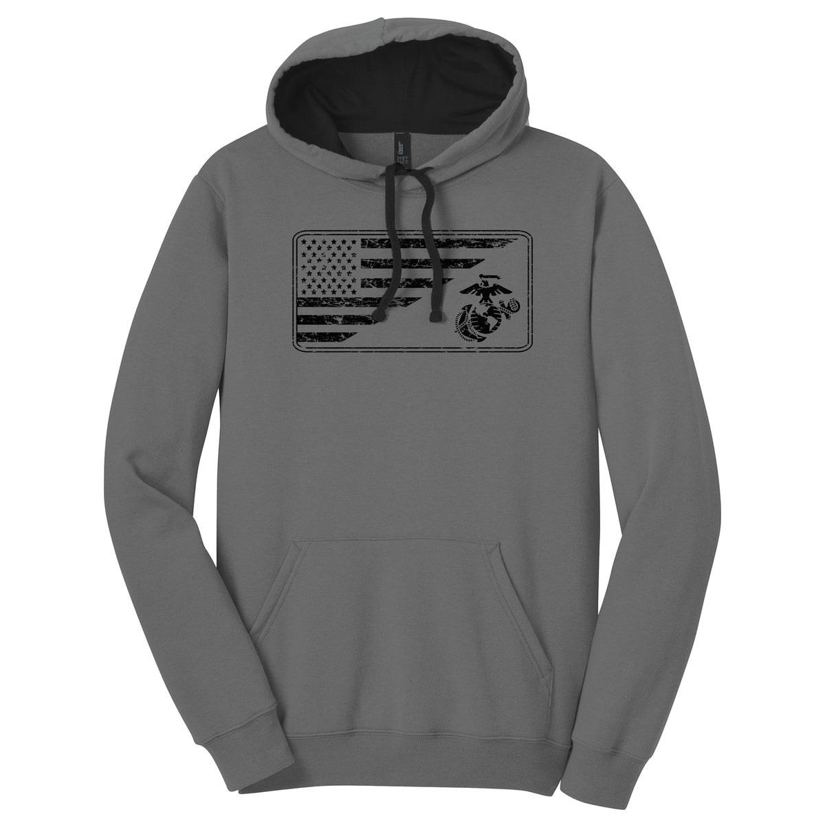 Marine Split U.S. Flag & EGA Premium Fleece Hoodie