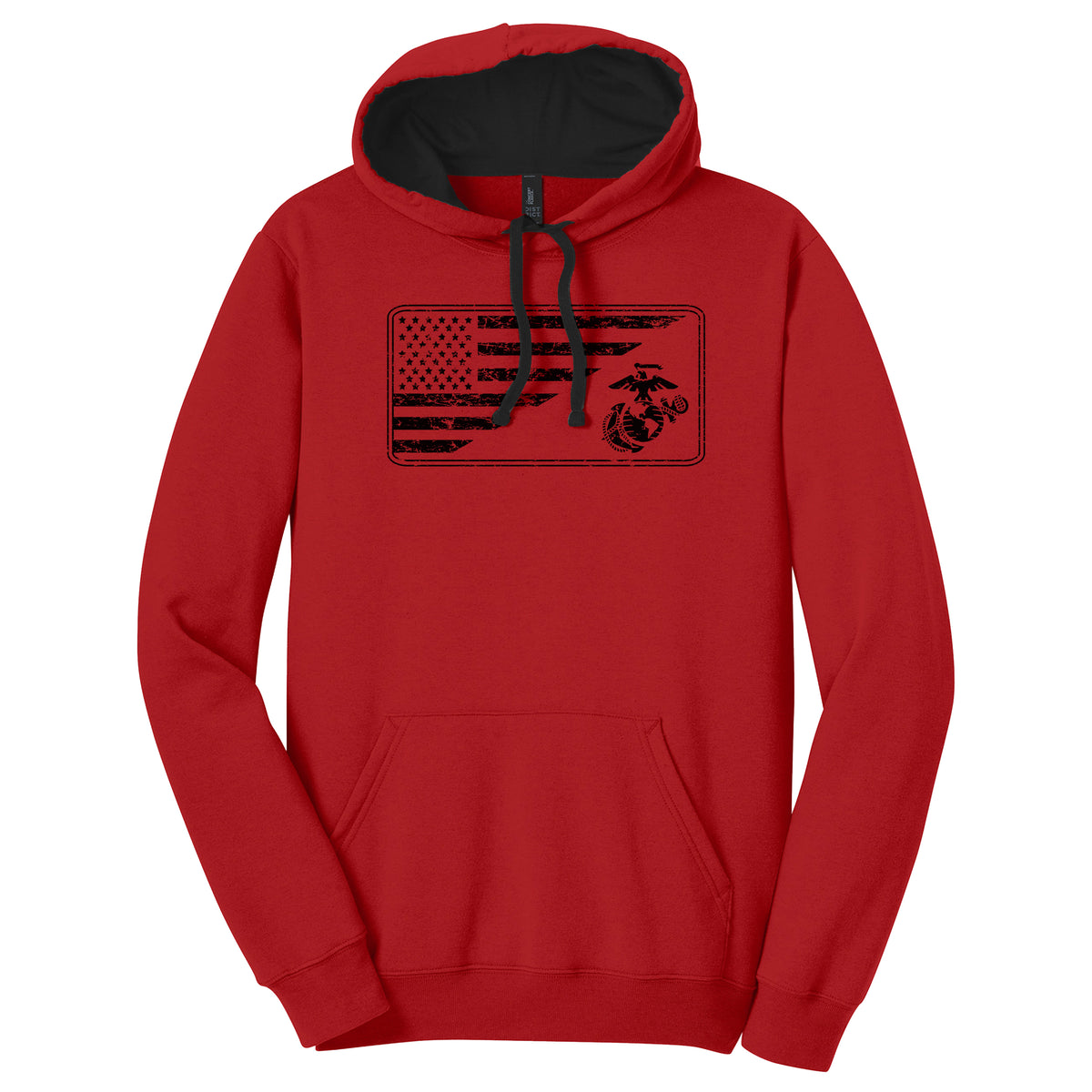 Marine Split U.S. Flag & EGA Premium Fleece Hoodie