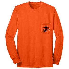 USMC Long Sleeve Pocket Tee