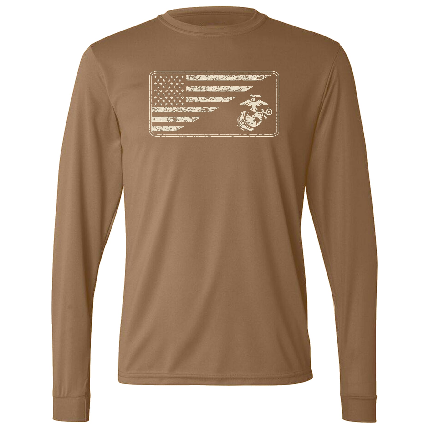 Sand Split U.S. Flag & EGA Woodland Performance Long Sleeve