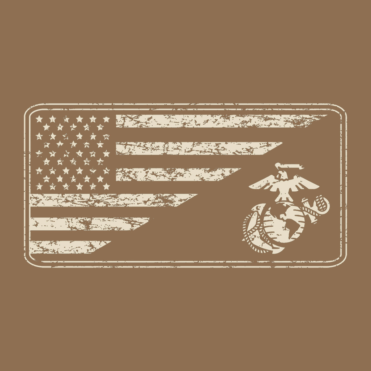 Sand Split U.S. Flag & EGA Woodland Performance Tee