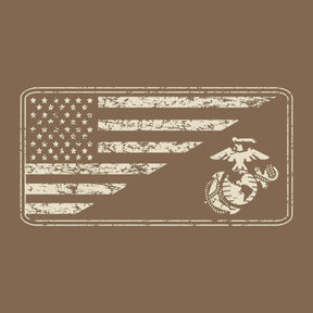 Marines Sand Split Flag & EGA Woodland Brown Tee