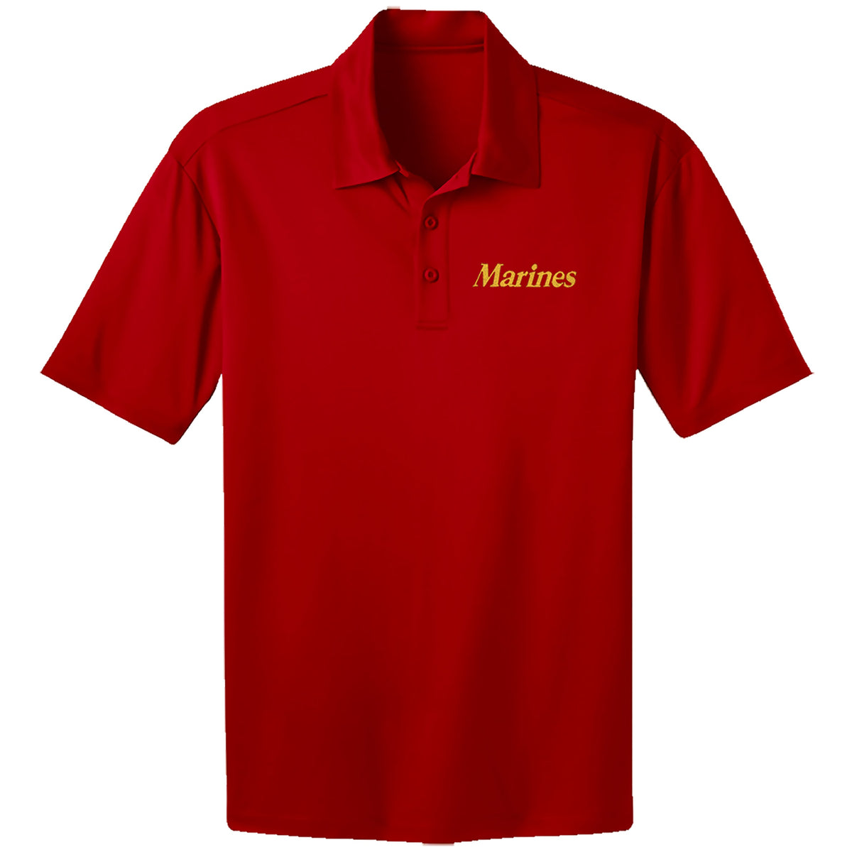 Gold Marines Embroidered Performance Polo