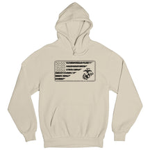 Marines EGA & Split U.S. Flag Sand Hoodie