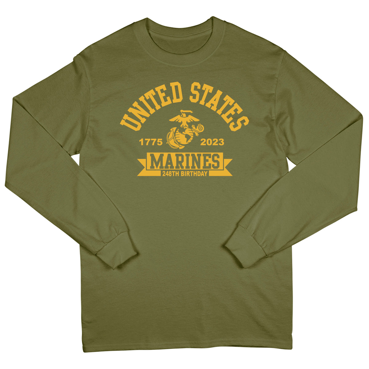 Navy BM Tee OD Green Distressed Flag Shirt Navy Pride 