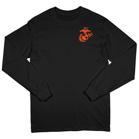 Marines Halloween Glow In The Dark EGA Chest Seal Long Sleeve