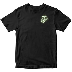 Marines Halloween Glow In The Dark EGA Chest Seal Tee