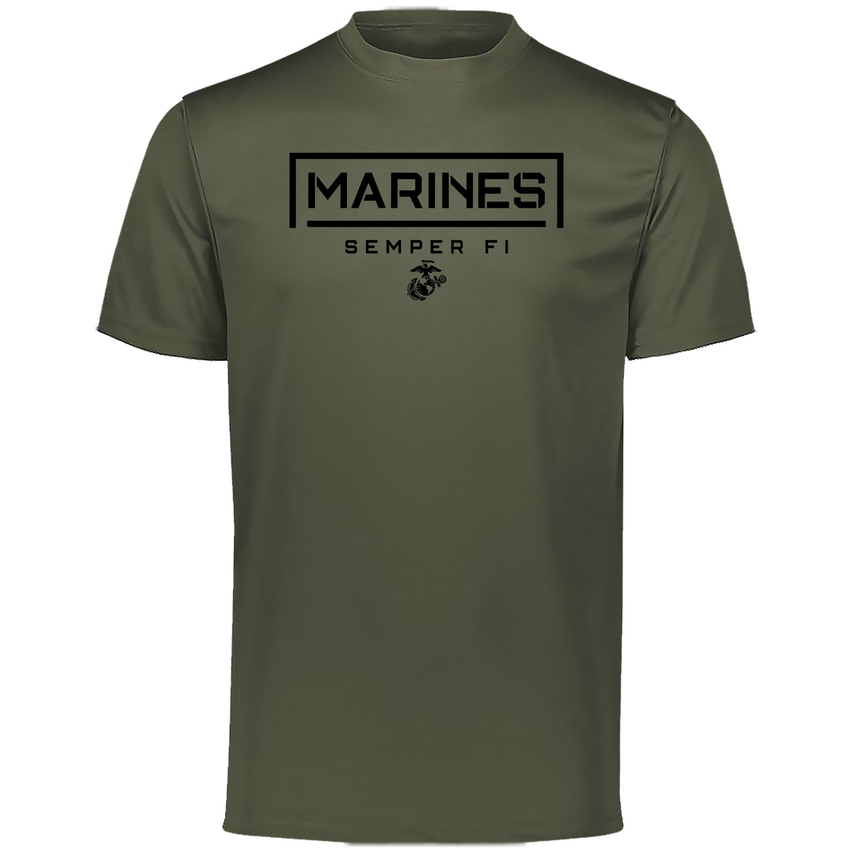 Marines 'THE OUTPOST' Military Green Performance Tee